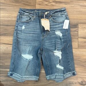 Cheeky Denim Bermuda Shorts